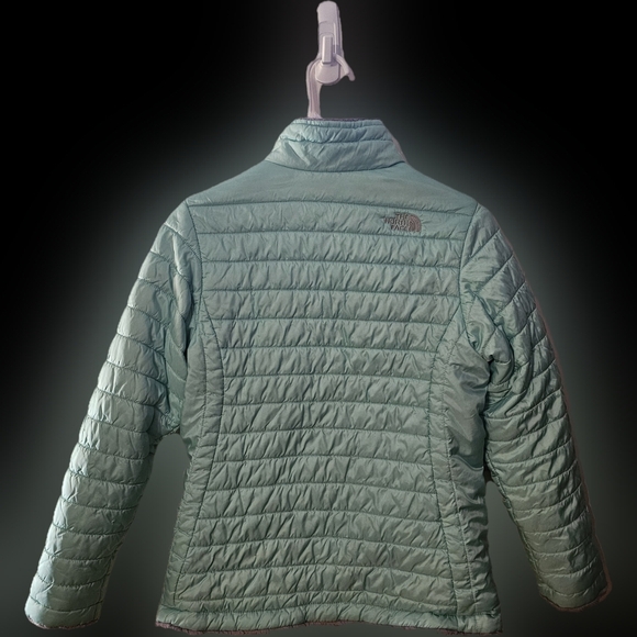 The North Face-Girls-Kids-Size 18-Teal-Reversible Mossbud‎ Swirl Jacket - Picture 2 of 5